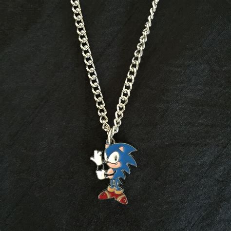 Silver Plated Sega Sonic The Hedgehog Necklace