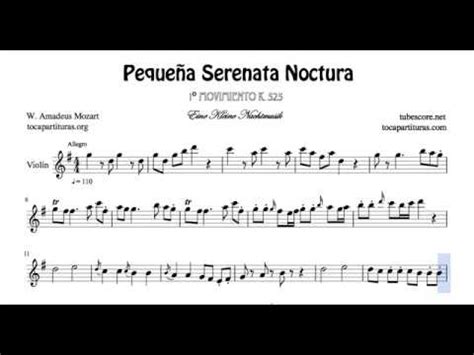 Peque A Serenata Nocturna Partitura De Viol N Mov K Completa