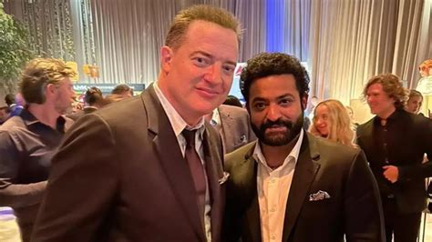 Oscar 2023 Rrr Star Jr Ntr Shares Pic With Brendan Fraser Wishes Him