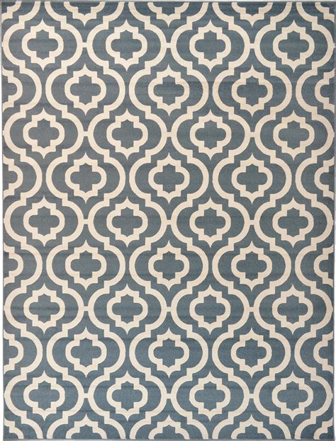 Light Blue 9 X 12 Trellis Rug Esalerugs