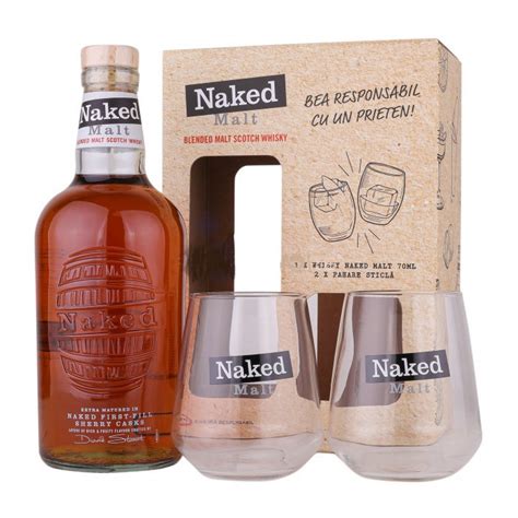 NAKED BLENDED MALT WHISKY CU 2 PAHARE 0 7L