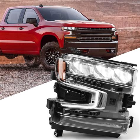 Amazon Huray LED Headlight Assembly For Chevy Silverado 2019 2020