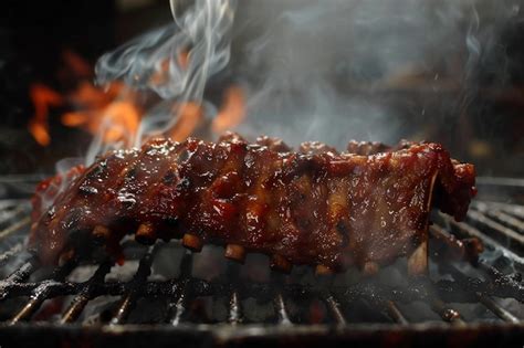 Premium Photo Sizzling Bbq Ribs On The Grill