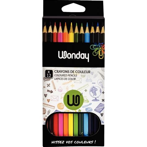 Etui De 12 Crayons De Couleurs Assortis