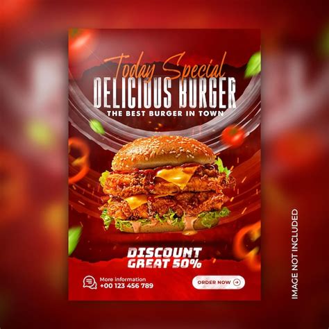 Premium Psd Delicious Fast Food Burger And Food Menu Restaurant