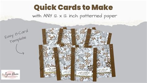 8 Card One Sheet Wonder Template To Use With ANY Patterned Papers YouTube