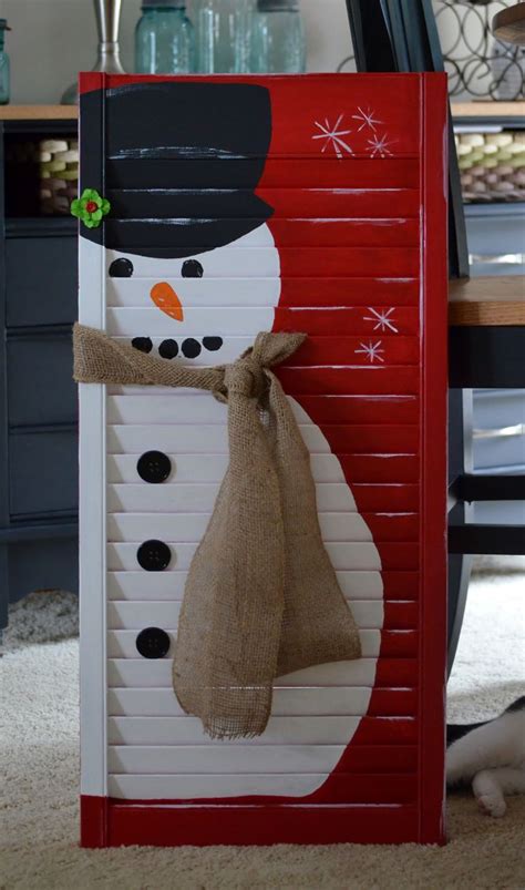 Rustic Snowman Shutter Snowman Christmas Decorations Christmas Decor Diy Easy Christmas