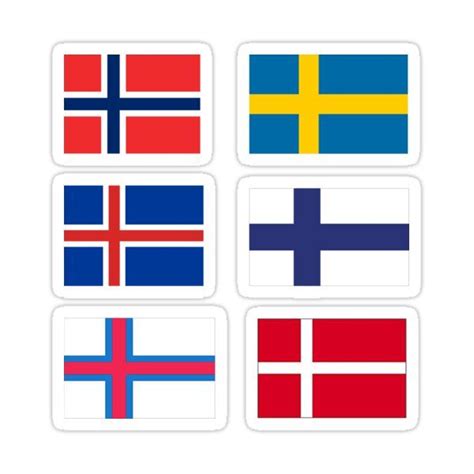 "Nordic countries flags pack" Sticker by AsKartongs | Countries and ...