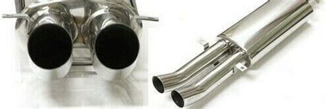 Classic Mini Fletcher Stainless Steel Twin Dtm Centre Exit Exhaust Back