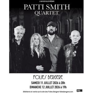 Patti Smith Quartet Concert Folies Bergère Paris 2026 Billets And Places