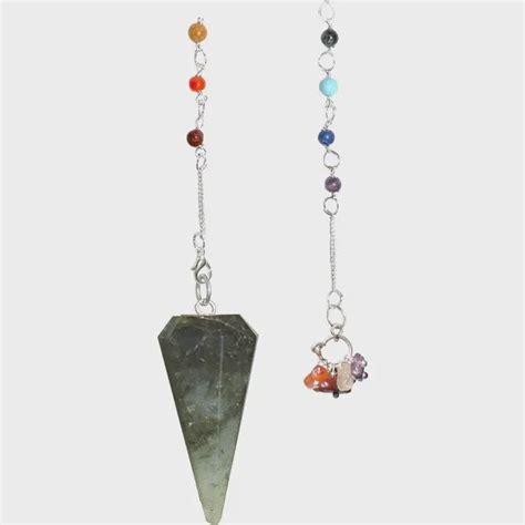 Faceted Chakra Blue Tiger Eye Pendulum