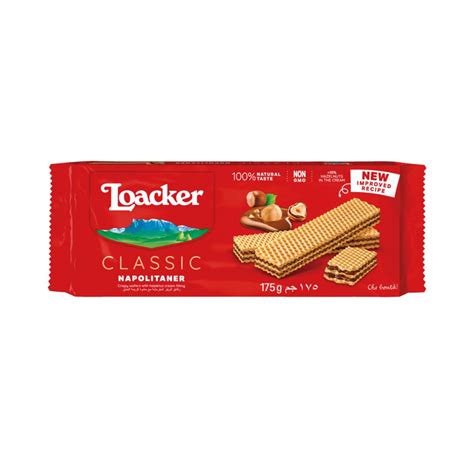 Loacker Classic Napolitaner Crispy Wafers With Hazelnut Cream Filling Gm