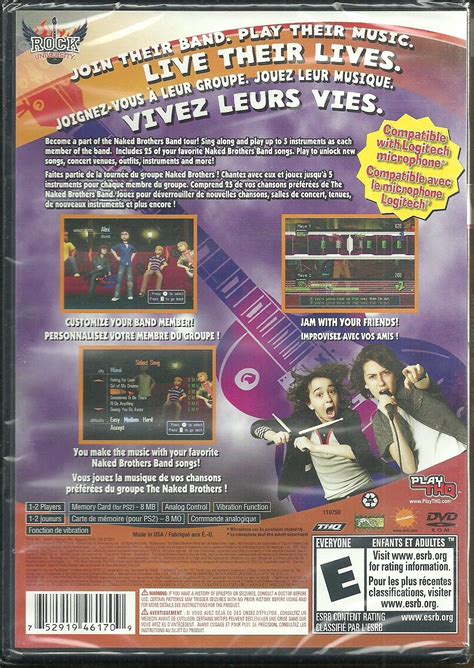 The Naked Brothers Band PlayStation 2 Video Game Disc PS2 PS 2 NTSC U C New 752919461709 On EBid