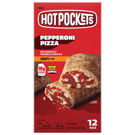 Save On HOT POCKETS Pepperoni Pizza Crispy Crust Sandwiches Ct Frozen Order Online Delivery