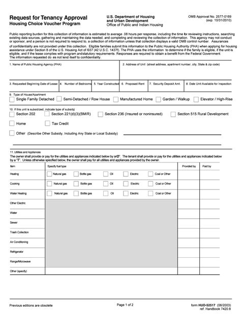 Fillable Online Tenancy Addendum Section 8 Tenant Based Assistance