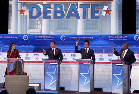 Gop Presidential Hopefuls Tear Into Each Other And Absent Trump At