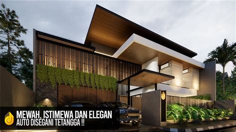 Desain Rumah Mewah Modern Tropis 2 Lantai Suasana Resort Auto Disegani