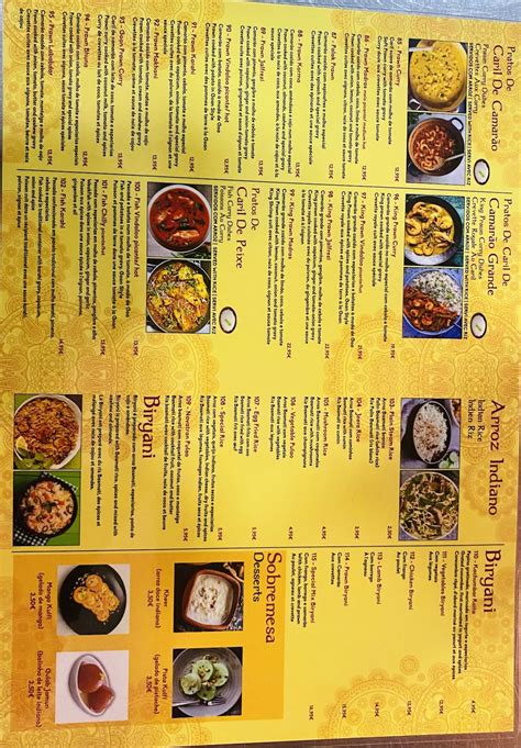 Menu at Masala Indian Cuisine & Kebab restaurant, Nazaré, Edificio Marysol