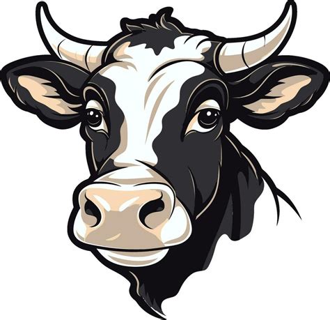 Vector Dairy Cow Logo Black for Mobile Dairy Cow Logo Icon Black Vector ...