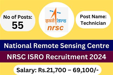 NRSC ISRO Recruitment 2024 54 Technician Posts Apply Now Tamilanguide