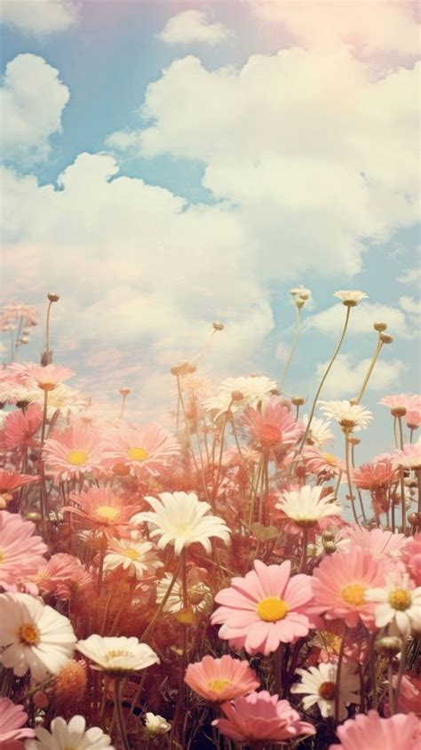 Flower field landscape outdoors blossom. | Free Photo - rawpixel