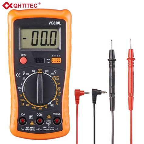 QHTITEC VC830L Digital Multimeter AC DC Ammeter Volt Ohm Tester Meter