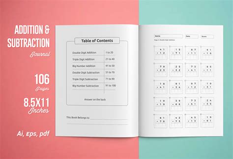Addition and Subtraction Workbook Graphic by iCreativee · Creative Fabrica 