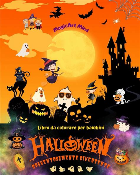 Halloween Spaventosamente Divertente Libro Da Colorare Adorabili Scene