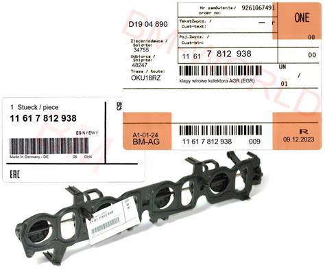 Nowe Oryginalne OE BMW Klapki Wirowe Kolektora EGR BMW N47 Z ASO BMW