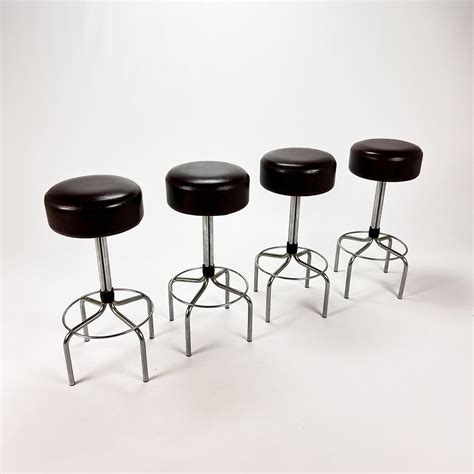 Set of 4 Vintage Bar Stools, 1950s | #219448