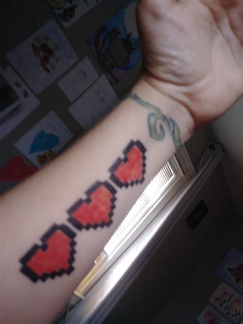 Legend Of Zelda 8bit Hearts Done By Rob Beast At Rhode Island Tattoo