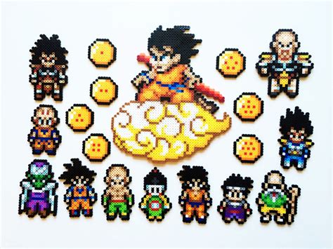 The Dragonball Z Perler Sprites Goku Tree By Showmeyourbits Diy Perler Beads Perler Bead Art