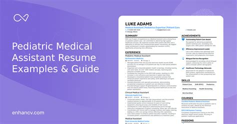 10 Pediatric Medical Assistant Resume Examples And Guide For 2024