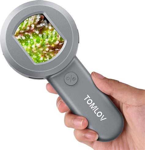 Tomlov Microscopio P Para Ni Os Lupa De Bolsillo De X Con Luz