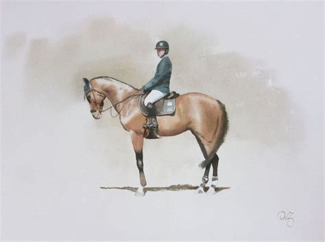 Horse And Rider Horseback Rider Painting Competition Watercolor