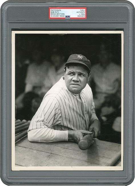 Babe Ruth Photograph Used For 1933 Goudey 181 PSA