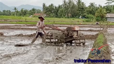 Joki Muda Bergantian Menjalankan Traktor Sawah Roda Besar YouTube