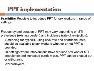 Who Recommendations For Prevention And Treatment Of Hiv And Other Stis For Sex Workers In Low