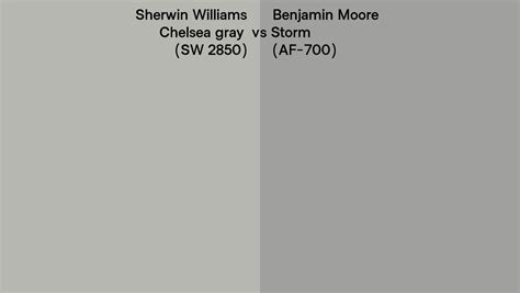 Sherwin Williams Chelsea Gray Sw Vs Benjamin Moore Storm Af