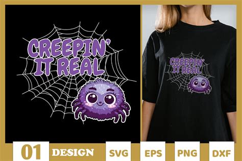 Creepin It Real Halloween Puns Svg Graphic By Skinite Creative Fabrica