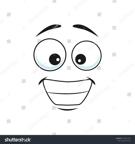 Smiling Emoji Big Toothy Smile Isolated Stock Vector (Royalty Free ...