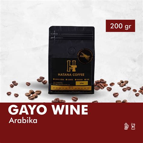 Jual Kopi Arabika Gayo Wine Roasted Bean 200 Gram Shopee Indonesia