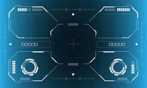 Hud Scifi Segi Delapan Antarmuka Tampilan Layar Desain Geometris Segi