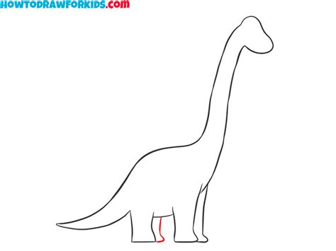 How To Draw A Brachiosaurus Easy Drawing Tutorial For Kids