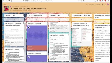 Utilisation Du Padlet De La Classe Youtube