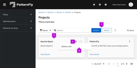 PatternFly • Actions