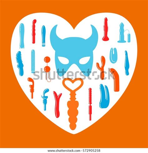 Adult Sex Toys Silhouettes Mask Different Stock Vector Royalty Free 572905258 Shutterstock