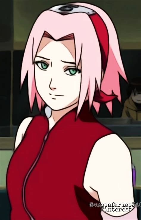 An Anime Character With Pink Hair And Green Eyes Looking At The Camera While Another Person Looks On