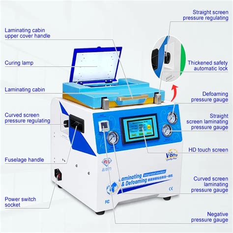 Pzl V Pro Oca Lcd Vacuum Laminating Defoaming Bubble Removing Machine