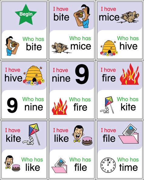 Cvce Word I Have Who Has Activity Set Long Vowels Esl Ell Newcomer Game Made By Teachers